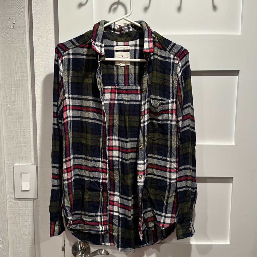 494American Eagle Plaid Top